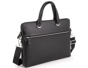 Сумка для ноутбука черная кожаная Tiding Bag A25F-9157-1A - Royalbag