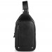 Мужской черный кожаный слинг на плечо Tiding Bag A25F-FL-0219A - Royalbag Фото 3