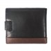Чоловіче середнє шкіряне портмоне Tiding Bag A7-259-2A чорного кольору з коричневою вставкою. - Royalbag Фото 5