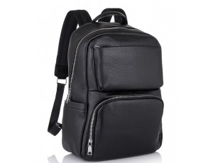 Мужской кожаный рюкзак для ноутбука черный Tiding Bag B3-154A - Royalbag