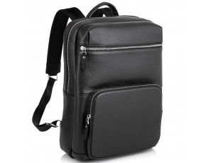 Шкіряний чоловічий рюкзак чорний Tiding Bag B3-185A - Royalbag