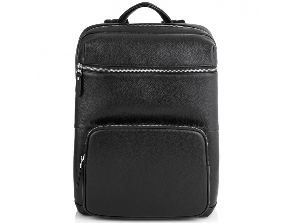 Кожаный мужской рюкзак черный Tiding Bag B3-185A - Royalbag
