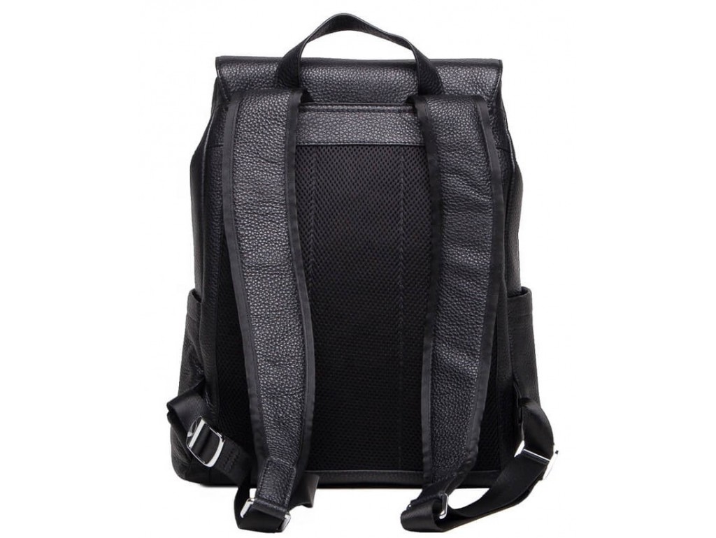 Мужской черный кожаный рюкзак Tiding Bag B3-2015-14A - Royalbag