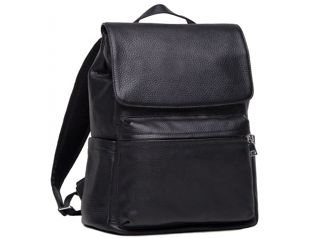 Мужской черный кожаный рюкзак Tiding Bag B3-2015-14A - Royalbag Фото 1