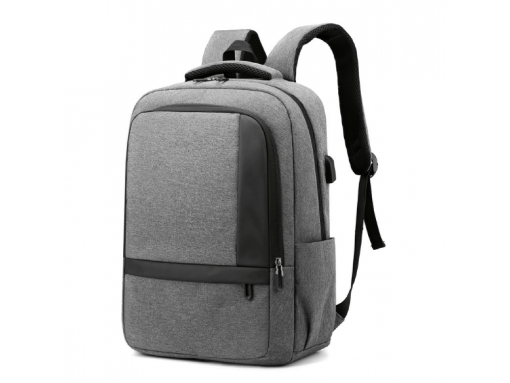 Серый рюкзак для ноутбука Tiding Bag BPT01-CV-0122G - Royalbag Фото 1