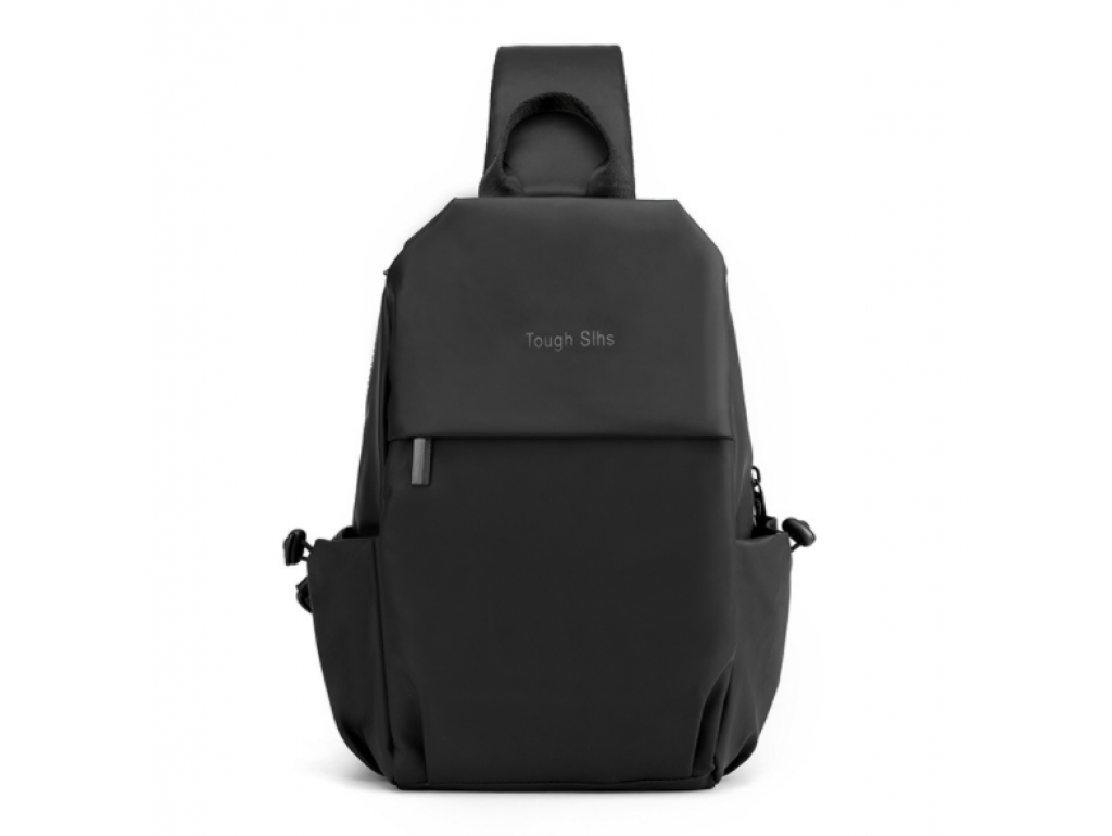 Чорний рюкзак-слінг м'який Tiding Bag BPT01-CV-3395A - Royalbag Фото 1