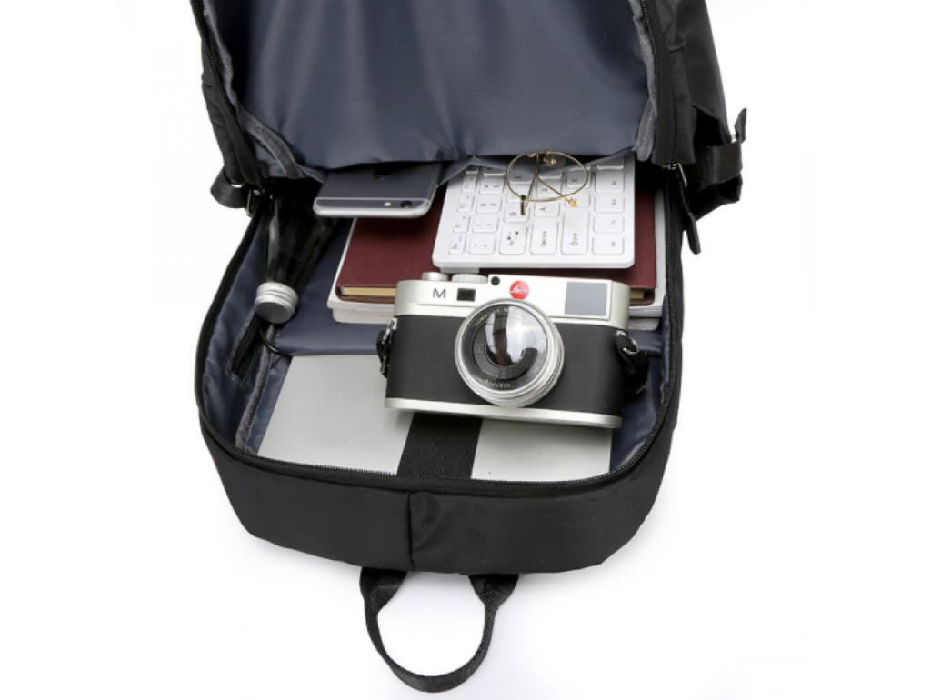 Чорний рюкзак для ноутбука м'який Tiding Bag BPT01-CV-X80082A - Royalbag