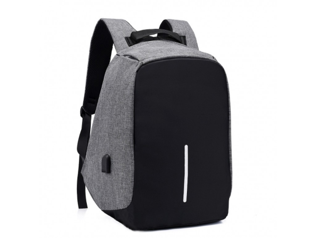 Текстильний сірий чоловічий рюкзак для ноутбука Tiding Bag BPT01-CV-9001G - Royalbag Фото 1