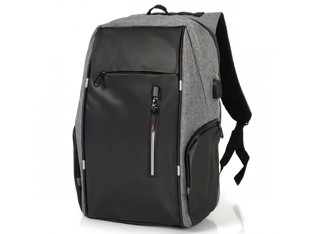 Cерый мужской рюкзак для ноутбука Tiding Bag BPT01-CV-RW1322G - Royalbag