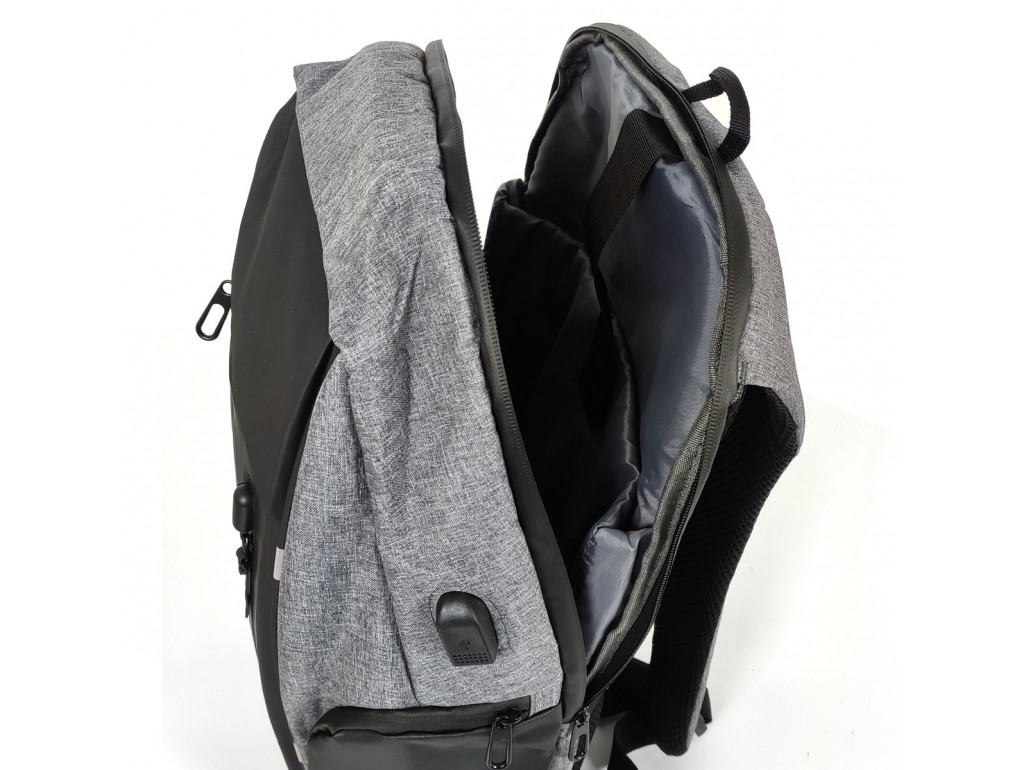 Cерый мужской рюкзак для ноутбука Tiding Bag BPT01-CV-RW1322G - Royalbag