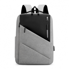 Серый мужской рюкзак для ноутбука с черной вставкой Tiding Bag BPT01-CV-ZQ2020G - Royalbag Фото 2