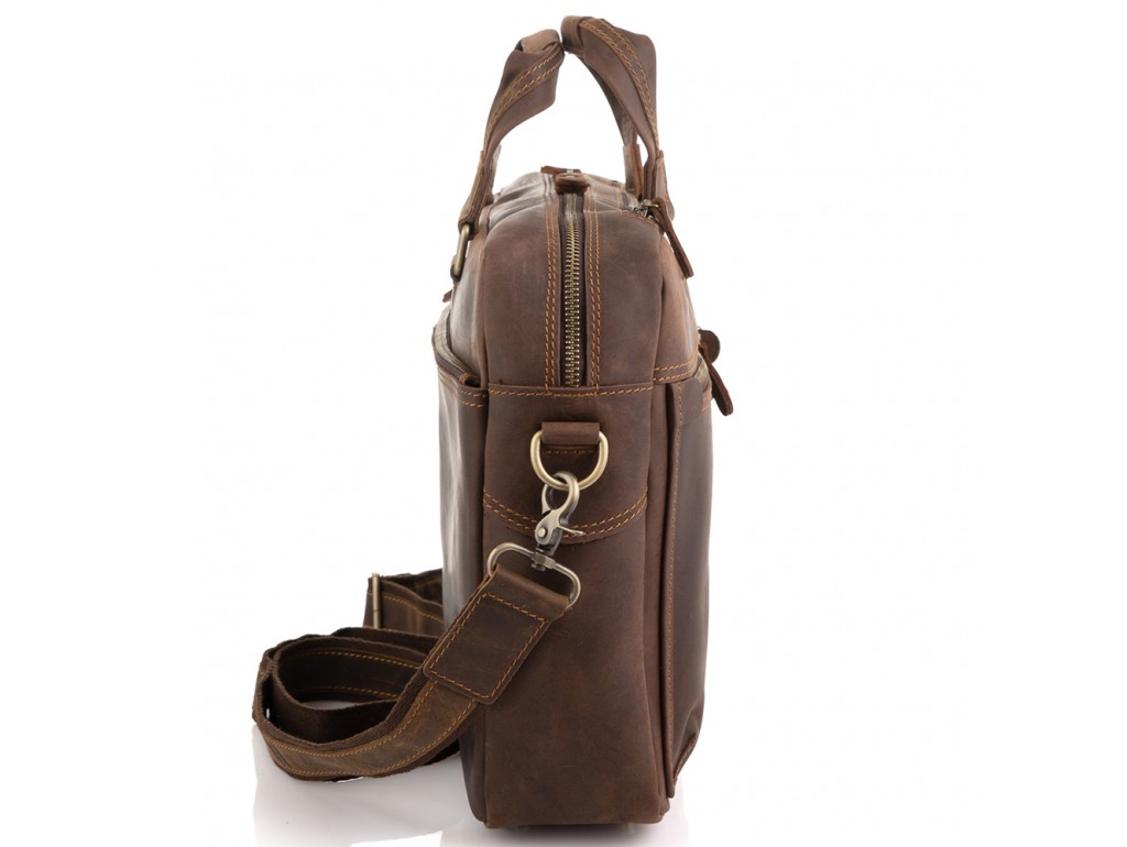 Сумка для ноутбука в винтажном стиле мужская Tiding Bag D4-001R - Royalbag