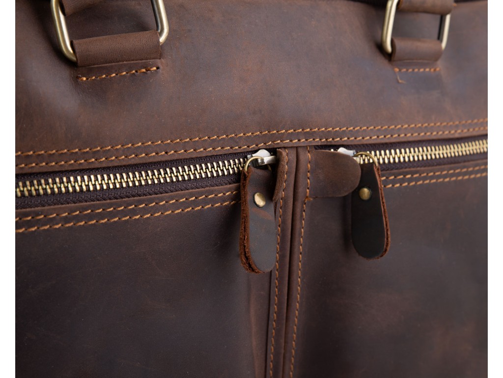 Сумка для ноутбука в вінтажному стилі чоловіча Tiding Bag D4-001R - Royalbag