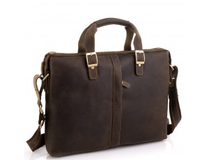 Деловая мужская кожаная сумка для ноутбука и документов Tiding Bag D4-004R - Royalbag