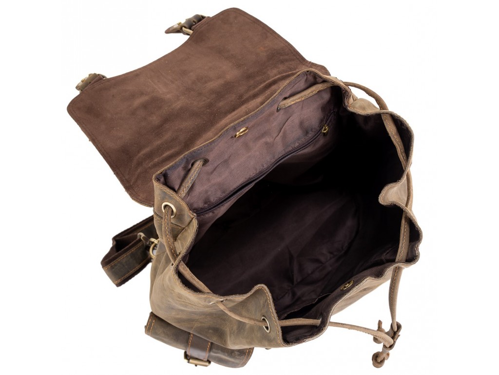 Рюкзак чоловічий з вінтажної шкіри коричневий Tiding Bag D4-011R - Royalbag
