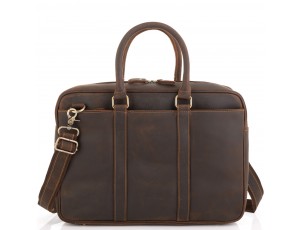Винтажная коричневая сумка для ноутбука Tiding Bag D4-023R - Royalbag