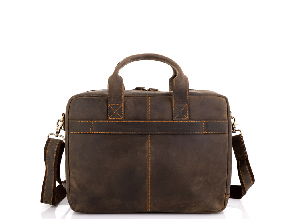 Винтажная кожаная сумка для ноутбука Tiding Bag D4-058R - Royalbag