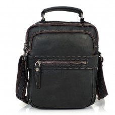 Мужской черный мессенджер с ручкой для переноски Tiding Bag JMD4-V-3088A. - Royalbag