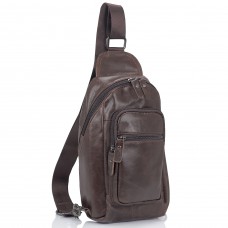 Мужская сумка-слинг коричневого цвета Tiding Bag M35-1008C - Royalbag Фото 2