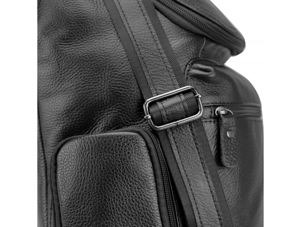 Мужской кожаный рюкзак черный Tiding Bag M35-1017A - Royalbag