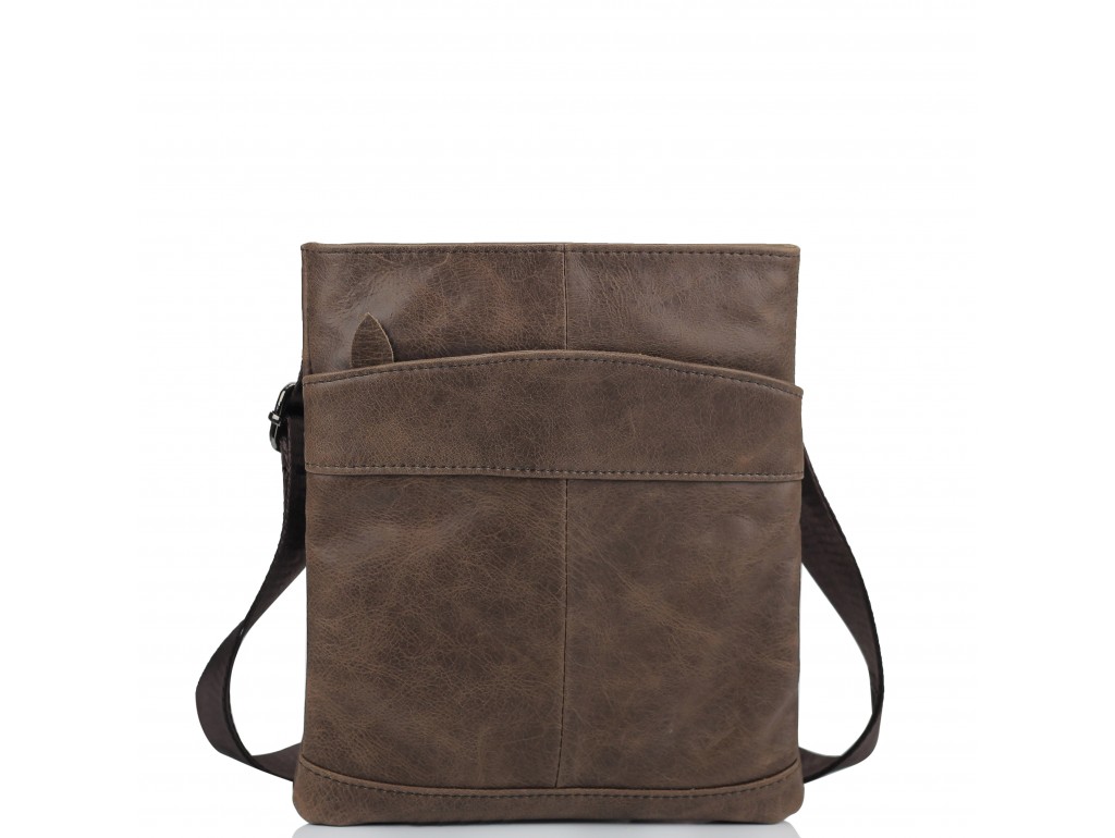 Мужская кожаная сумка через плечо коричневая Tiding Bag M35-703B - Royalbag