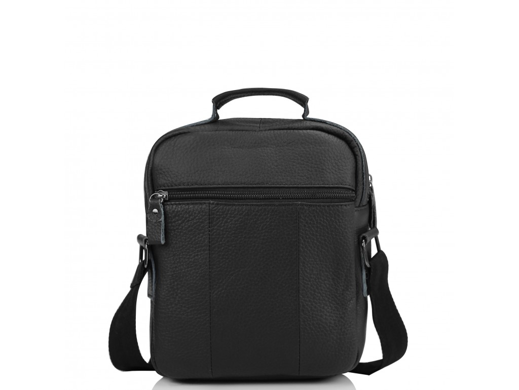 Чоловіча шкіряна сумка-барсетка на плече чорна Tiding Bag M35-8852A - Royalbag