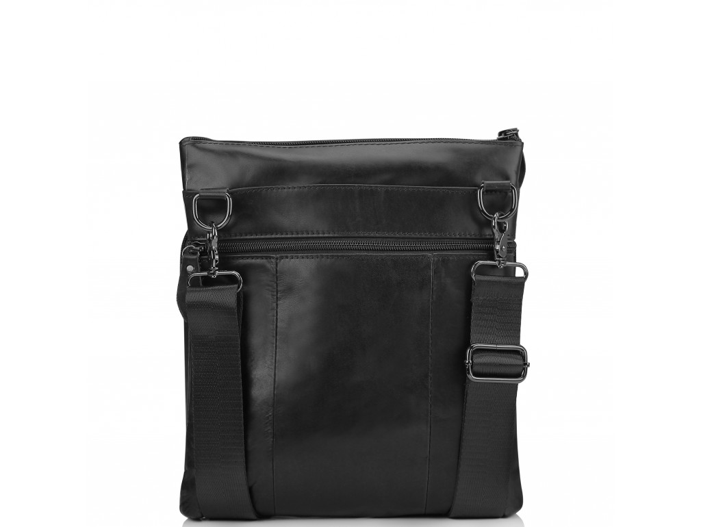 Мессенджер через плечо мужской кожаный черный Tiding Bag M35-9012A - Royalbag