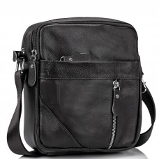 Чоловіча чорна сумка через плече Tiding Bag M38-1031A - Royalbag Фото 2