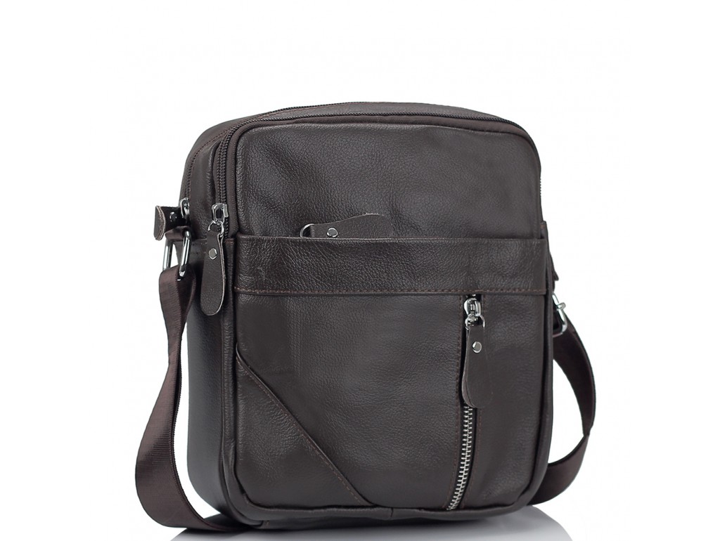 Мужская коричневая сумка через плечо Tiding Bag M38-1031C - Royalbag Фото 1