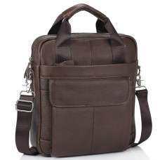 Мужская кожаная сумка с ручками и съемным ремнем Tiding Bag M38-8861B - Royalbag Фото 2