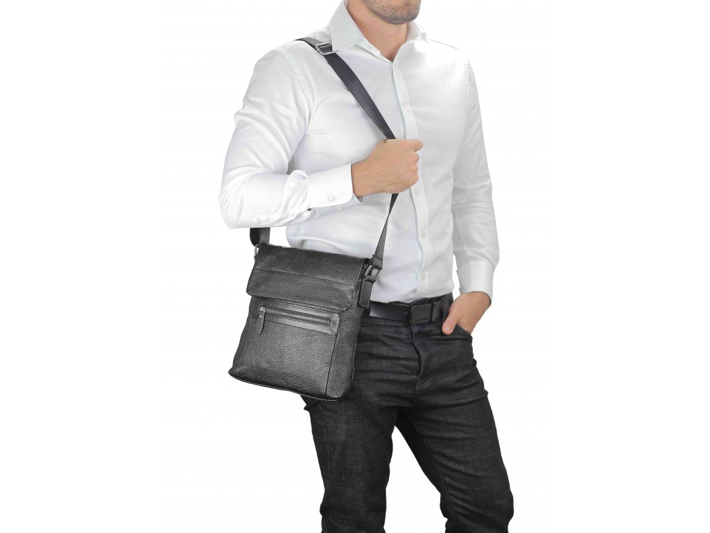 Мужская сумка через плечо кожаная Tiding Bag M38-9117-2A - Royalbag