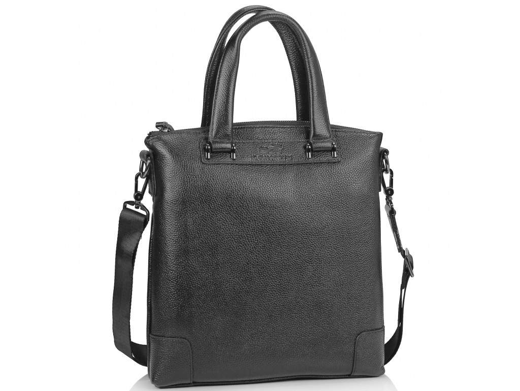 Шкіряна чорна сумка чоловіча з ручками Tiding Bag M38-9160-1A - Royalbag Фото 1