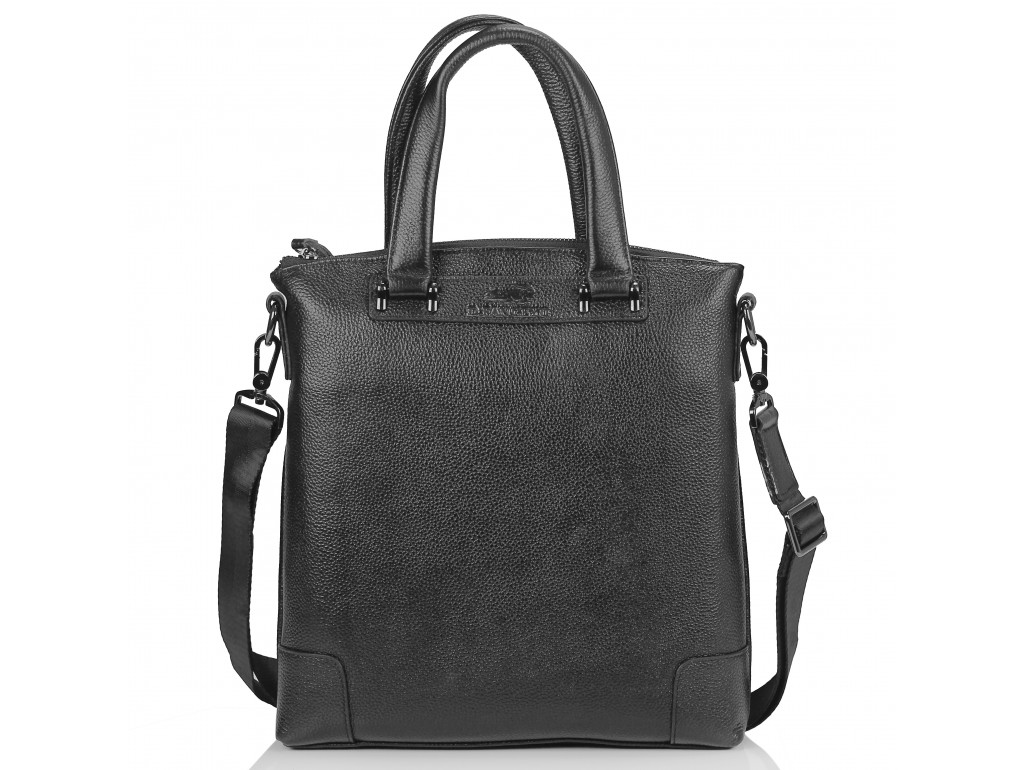 Шкіряна чорна сумка чоловіча з ручками Tiding Bag M38-9160-1A - Royalbag