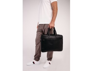 Сумка-портфель мужская кожаная для ноутбука и документов Tiding Bag M8018A - Royalbag