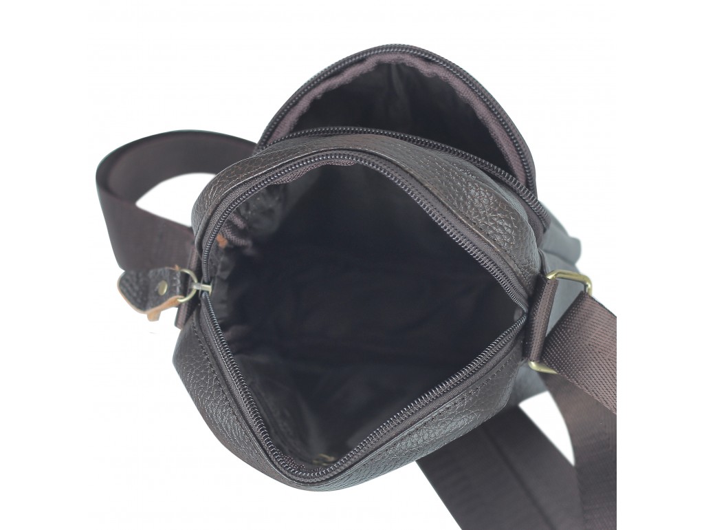 Мужская кожаная сумка-мессенджер через плечо Tiding Bag N2-1009DB - Royalbag