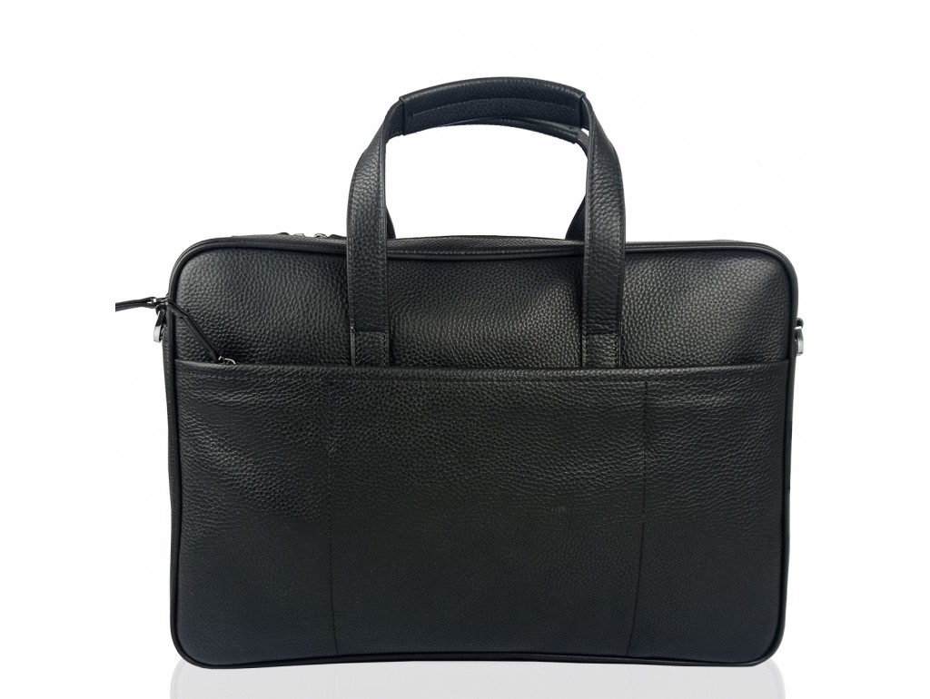 Сумка для ноутбука кожаная мужская черная Tiding Bag N2-1010A - Royalbag