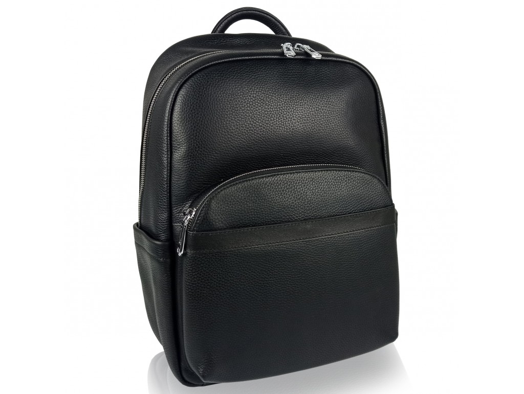 Мужской кожаный рюкзак черного цвета Tiding Bag N2-201218-3A - Royalbag Фото 1