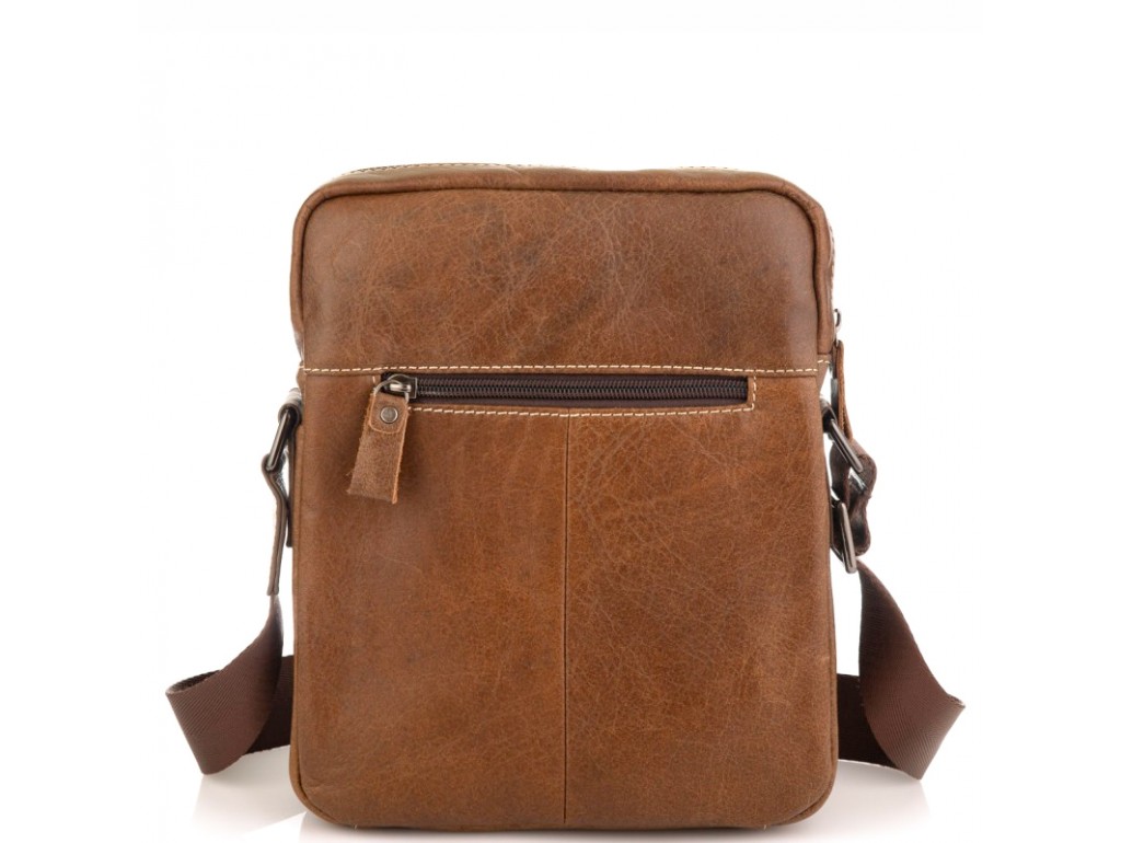  Мужская сумка через плечо из натуральной кожи светло коричневая Tiding Bag N2-9003B - Royalbag