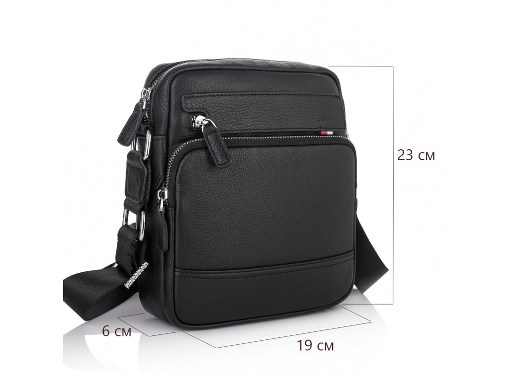 Компактная мужская кожаная сумка через плечо Tiding Bag NA50-8113A - Royalbag