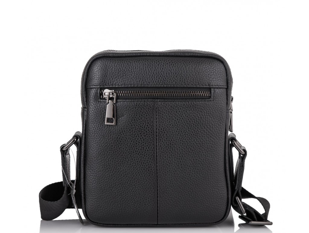 Мужской кожаный черный мессенджер-барсетка Tiding Bag NM11-2030A - Royalbag