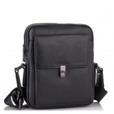 Мужской кожаный черный мессенджер-барсетка Tiding Bag NM11-2030A - Royalbag Фото 2