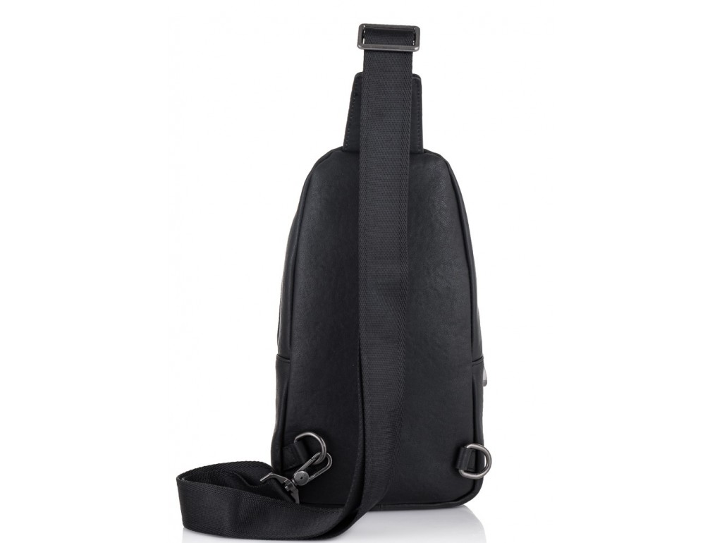 Мужской черный кожаный слинг Tiding Bag NM11-7526A - Royalbag
