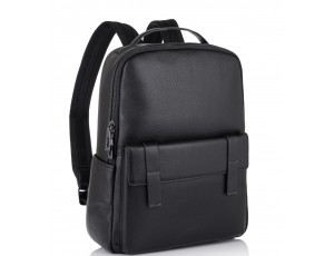 Молодежный городской рюкзак натуральная кожа черный Tiding Bag NM11-7537A - Royalbag