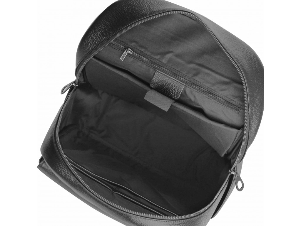 Чоловік шкіряний рюкзак чорний з плетінням Tiding Bag NM11-8838A - Royalbag