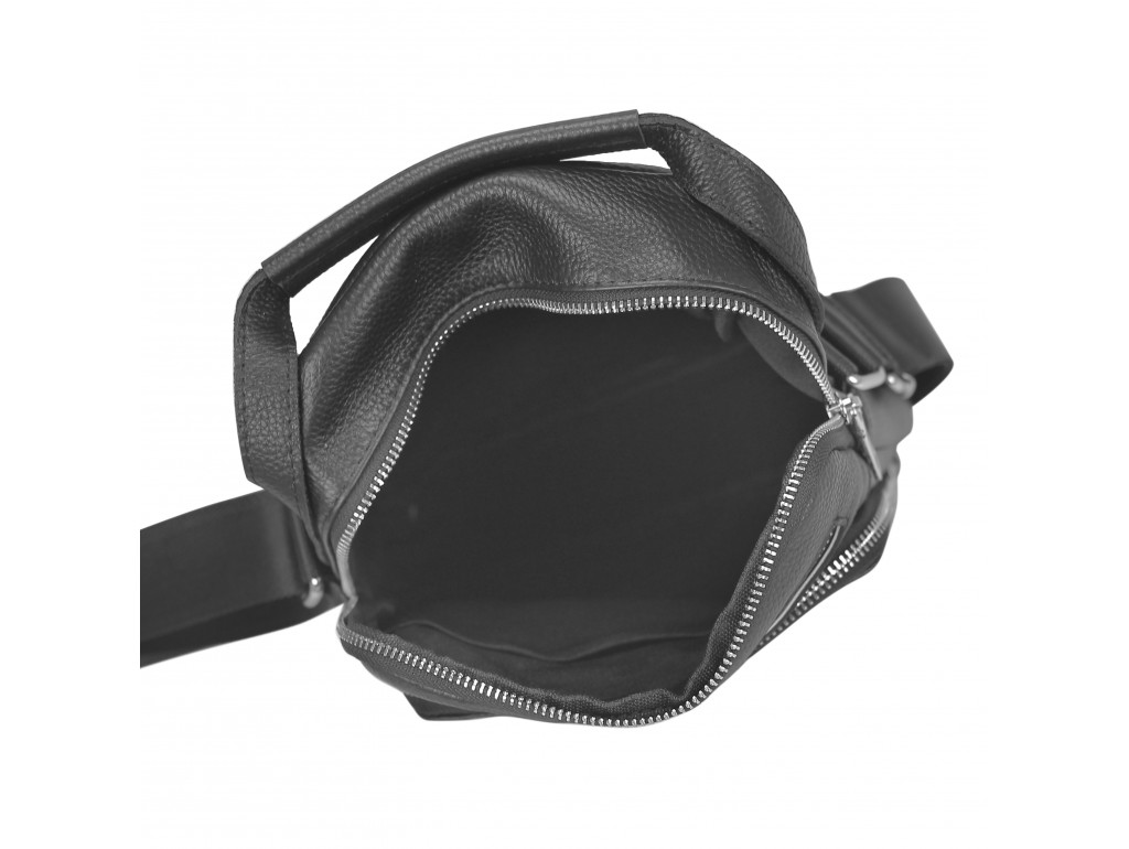 Мужская сумка-мессенджер через плечо черная Tiding Bag NM23-2305A - Royalbag
