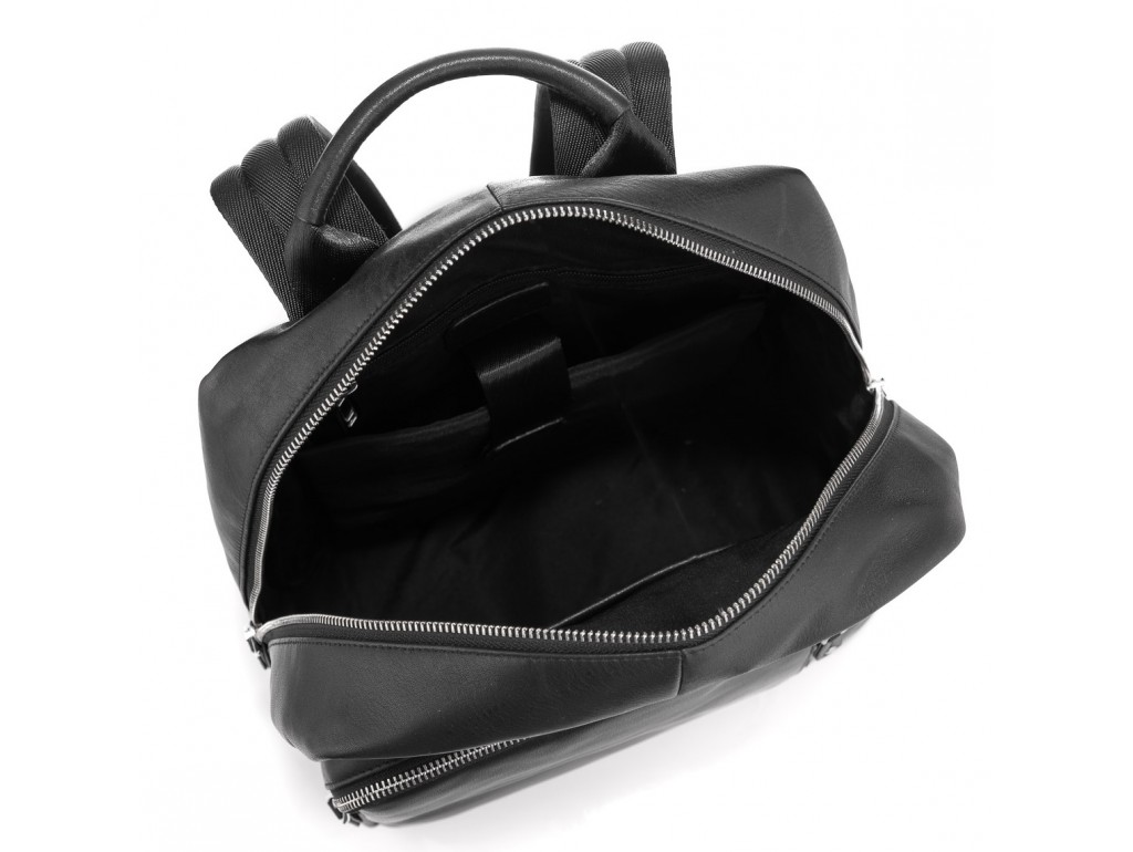 Стильный кожаный мужской рюкзак черного цвета Tiding Bag NM29-5073BA - Royalbag
