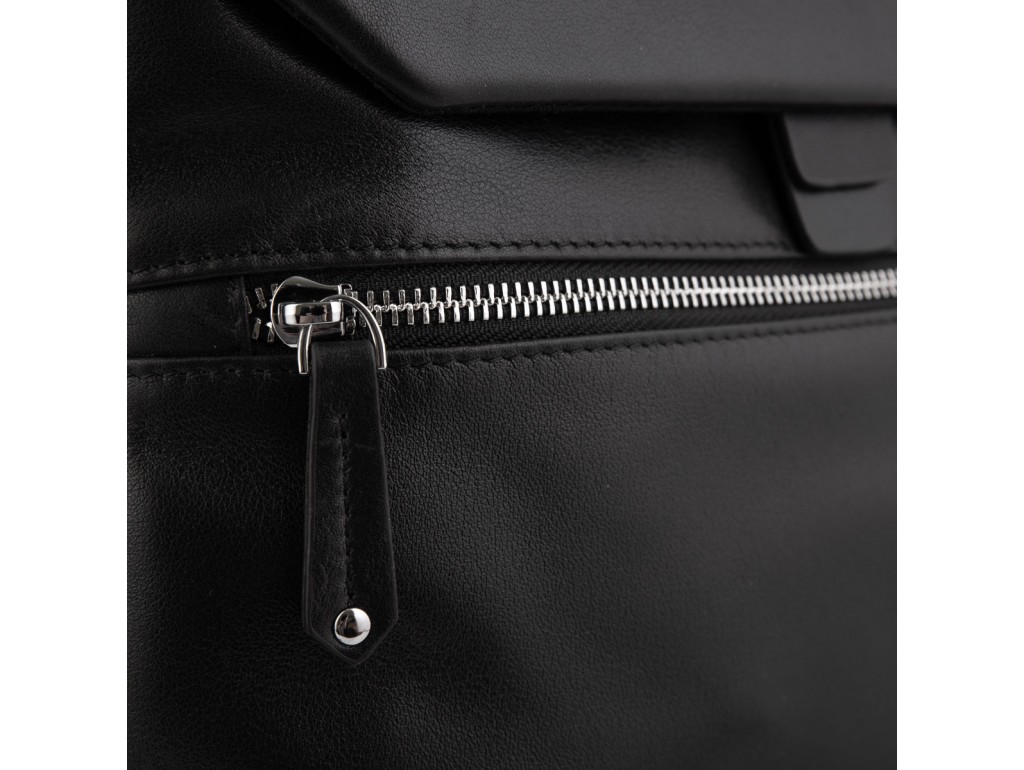 Мужской кожаный рюкзак черный Tiding Bag NM29-88066A - Royalbag
