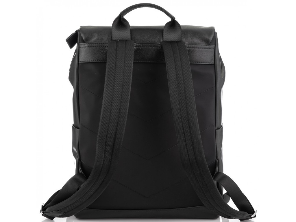 Чоловічий шкіряний рюкзак чорний Tiding Bag NM29-88066A - Royalbag