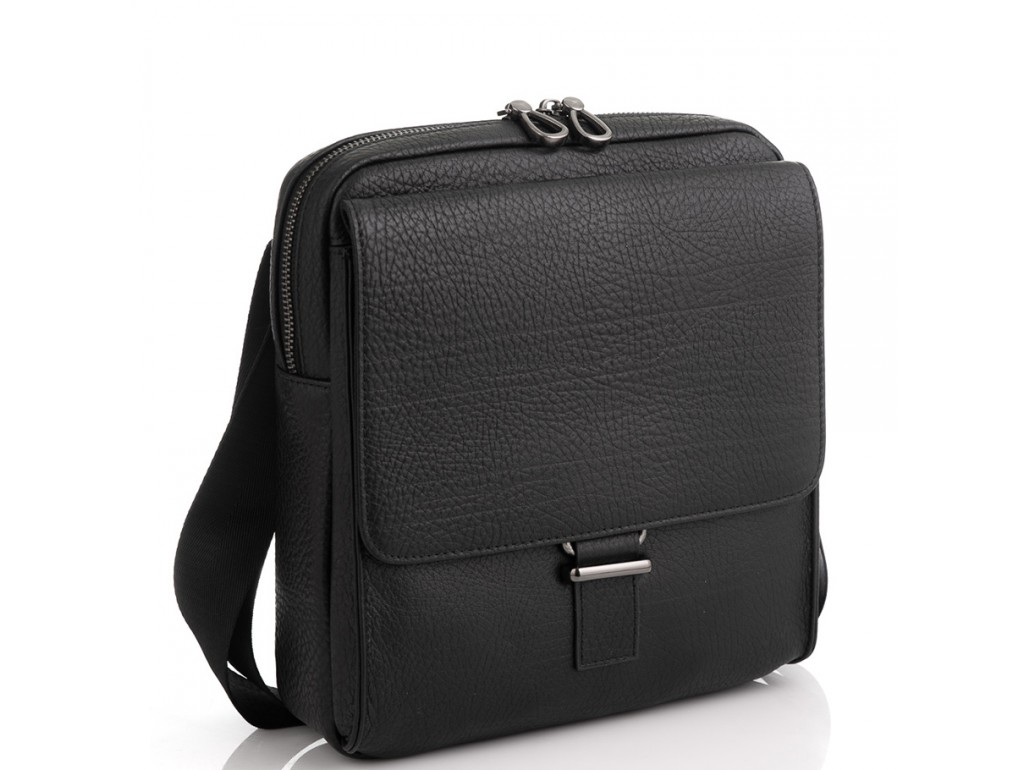 Черная кожаная сумка мужская Tavinchi S-002A - Royalbag Фото 1