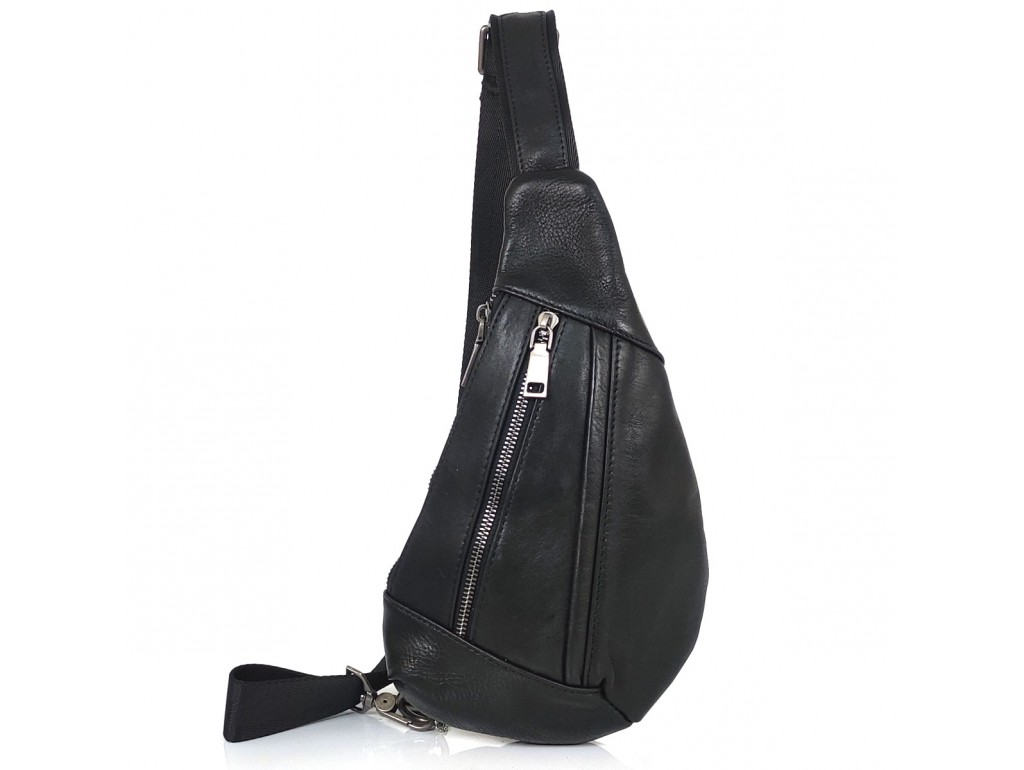 Слінг чорний через плече Tiding Bag S-JMD10-0212A - Royalbag Фото 1
